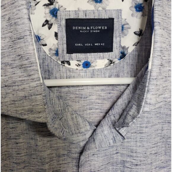 Lot of 2 Denim & Flower Ricky Singh Men’s Shirts Size Large Button-Up L/S - Picture 4 of 16